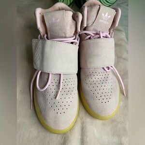 ADIDAS Originals TUBULAR Invader Strap Raw Pink Suede Womens Shoes Size 7